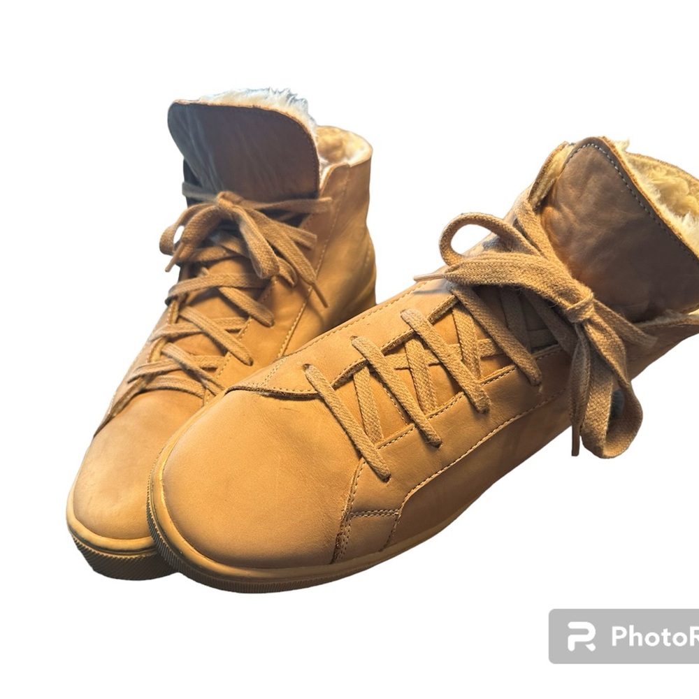 Zara Camel Lace-Up Ankle Booties